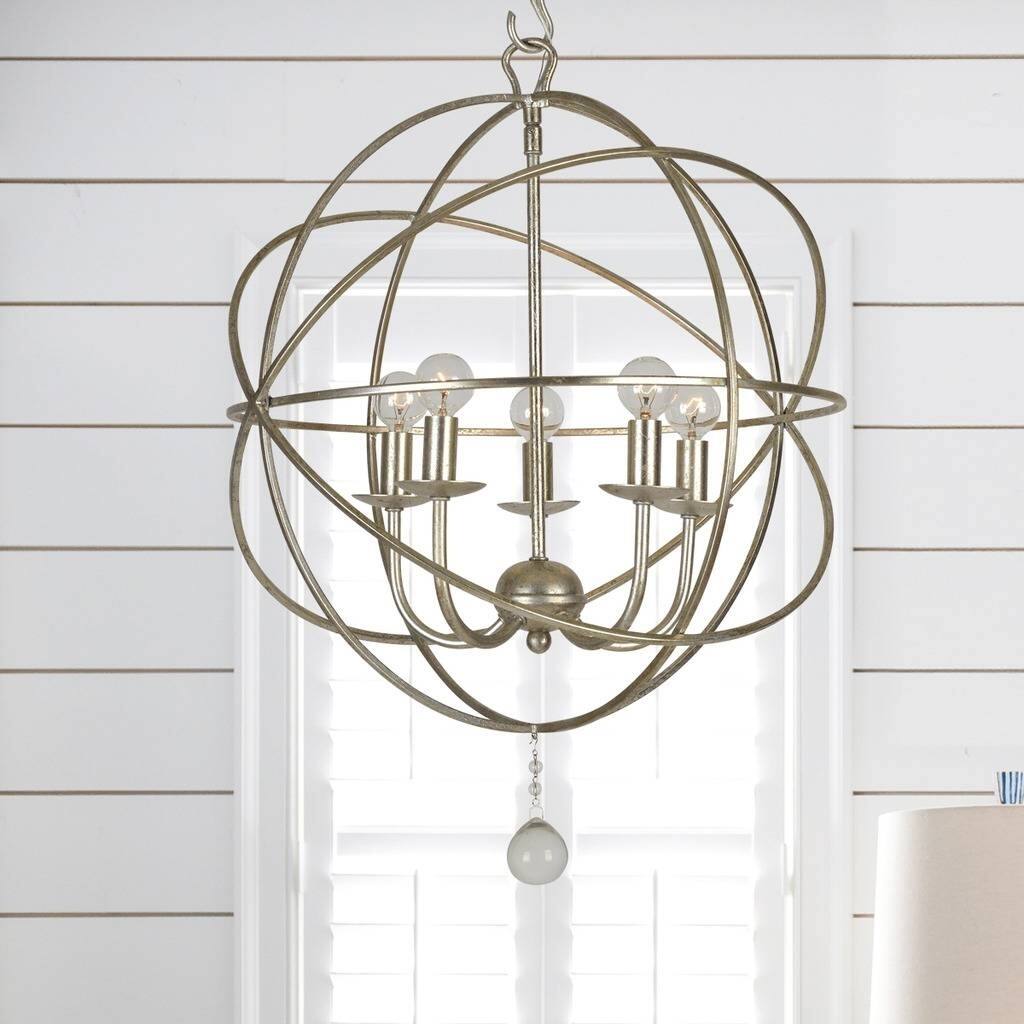 Copper Grove Poltava 5-light Silvertone Mini Chandelier - Chandeliers For Bedrooms by Overstock.com