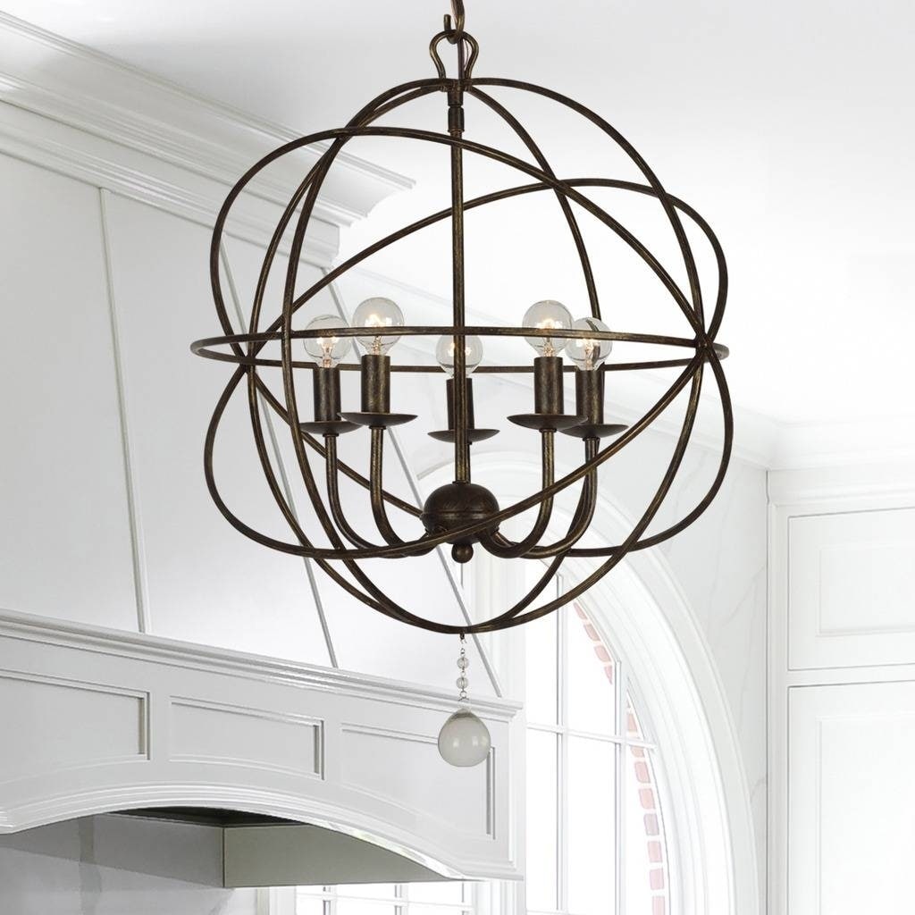 Copper Grove Poltava 5-light English Bronze Mini Globe Chandelier