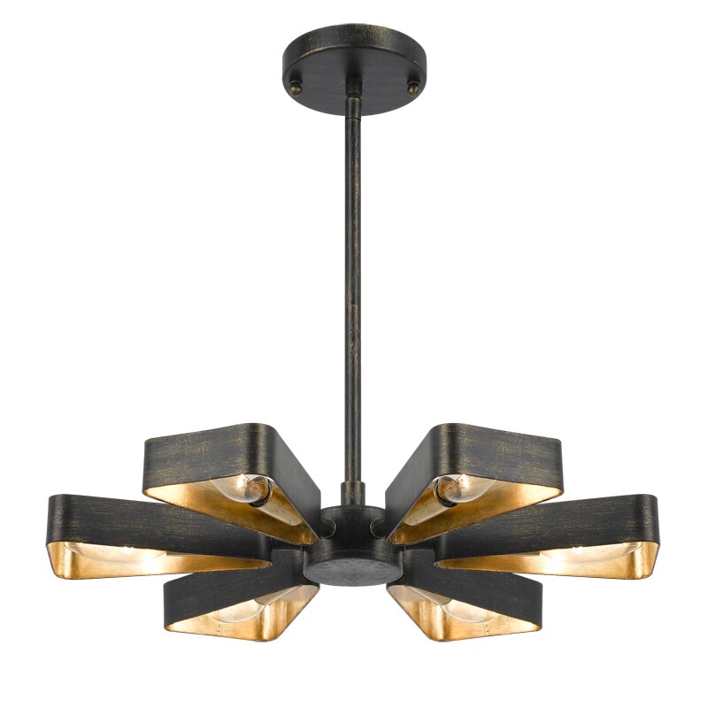 Crystorama Luna Collection 6-light English Bronze/Antique Gold Mini Chandelier - Chandeliers For Bedrooms by Overstock.com