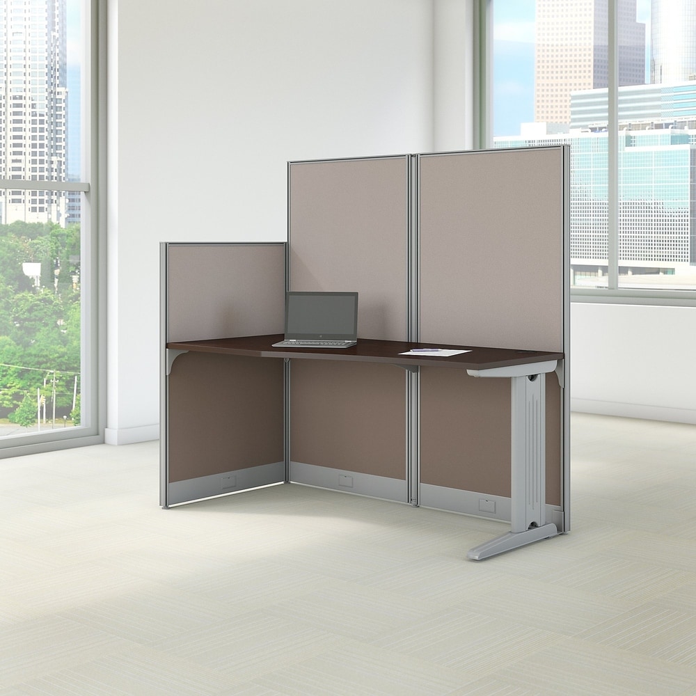 Bush Business Furniture Office in an Hour 65W x 33D Cubicle Workstation in Mocha Cherry (Brown)