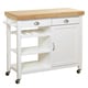 preview thumbnail 17 of 16, Simple Living Martha Rolling Rubberwood Kitchen Cart