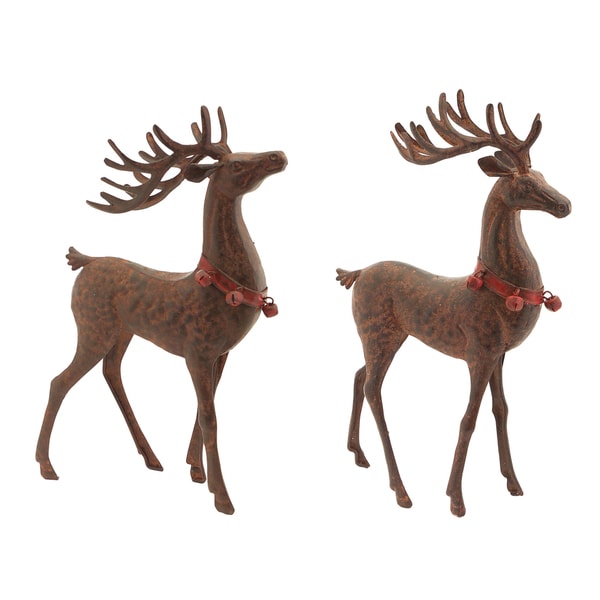 red reindeer figurines