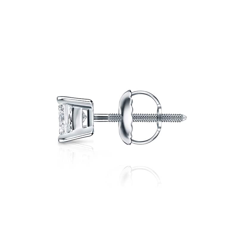 Auriya 14k Gold 1/4ctw Princess-cut Diamond Stud Earrings (H-I, SI1-SI2)