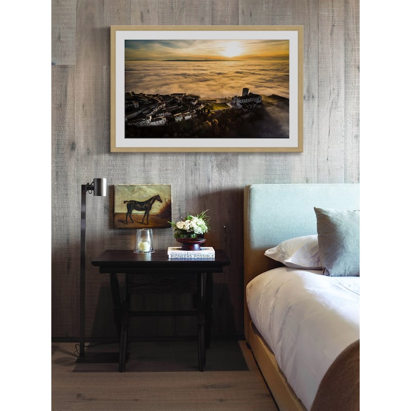 Marmont Hill - 'In the Clouds' by Francesco Cattuto Framed Painting Print - Multi-Color