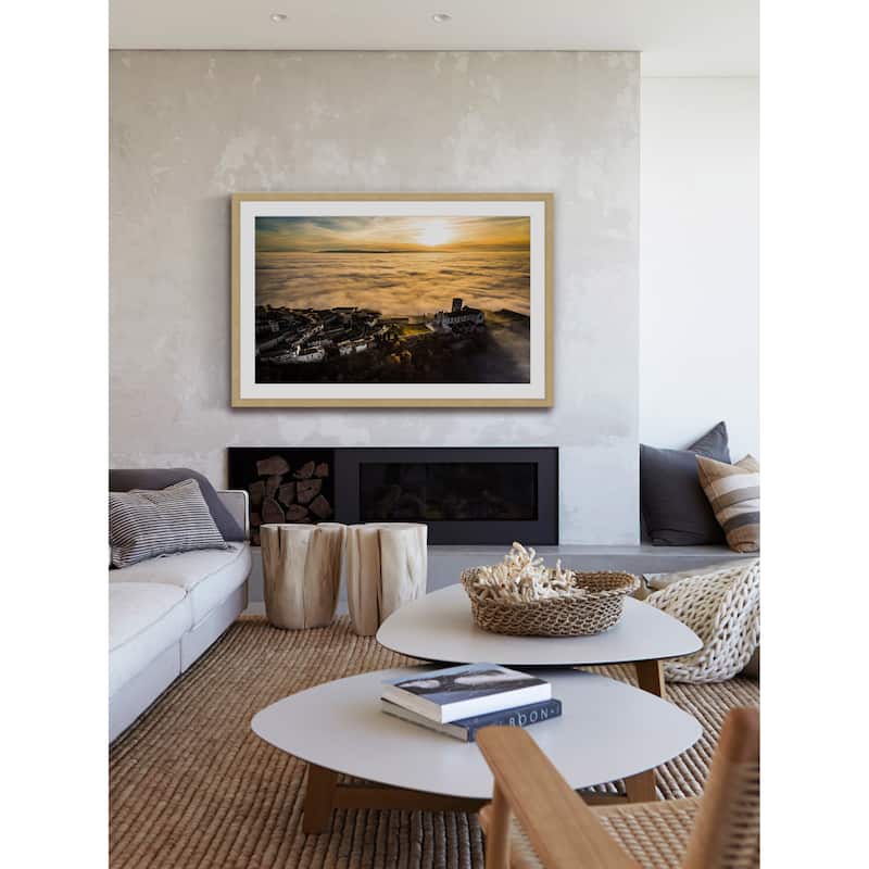 Marmont Hill - 'In the Clouds' by Francesco Cattuto Framed Painting Print - Multi-Color