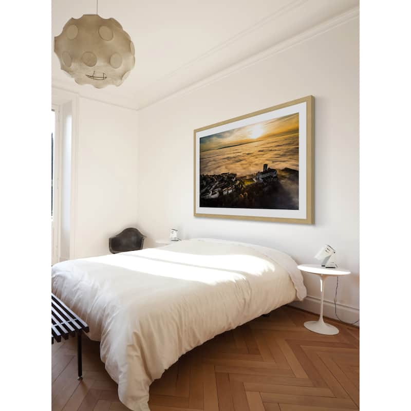 Marmont Hill - 'In the Clouds' by Francesco Cattuto Framed Painting Print - Multi-Color