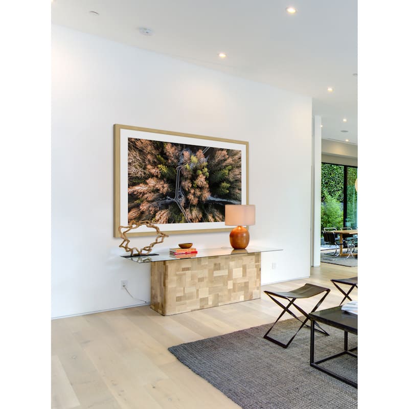 Marmont Hill - 'Walkway Through Trees' by Karolis Janulis Framed Painting Print - Multi-Color
