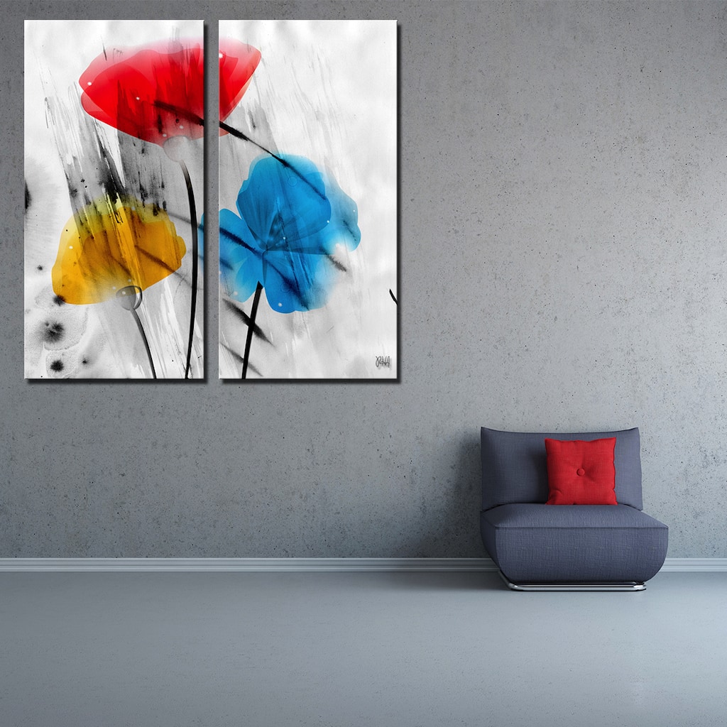 Ready2HangArt 'Painted Petals IIIB' 2-Piece Canvas Wall Art Set