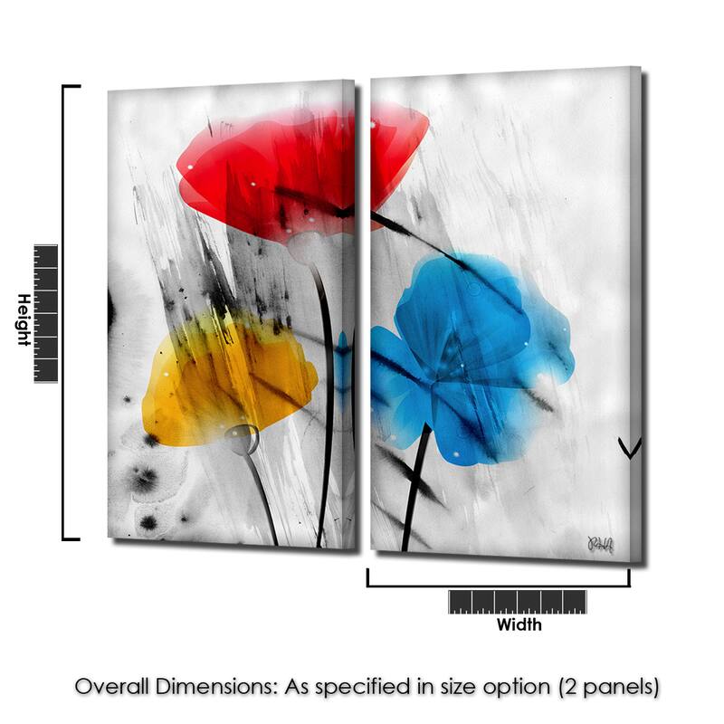 Ready2HangArt 'Painted Petals IIIB' 2-Piece Canvas Wall Art Set