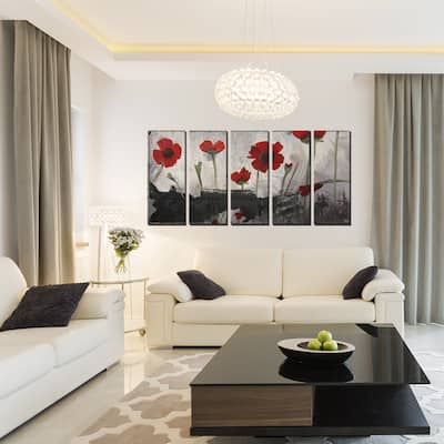 Ready2HangArt 'Painted Petals II' 5-PC Canvas Wall Art Set