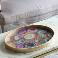 The Curated Nomad Sloan Multicolor Glass Tray