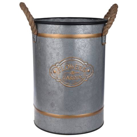 Huxley Grey Metal Decorative Buckets (Set of 3)