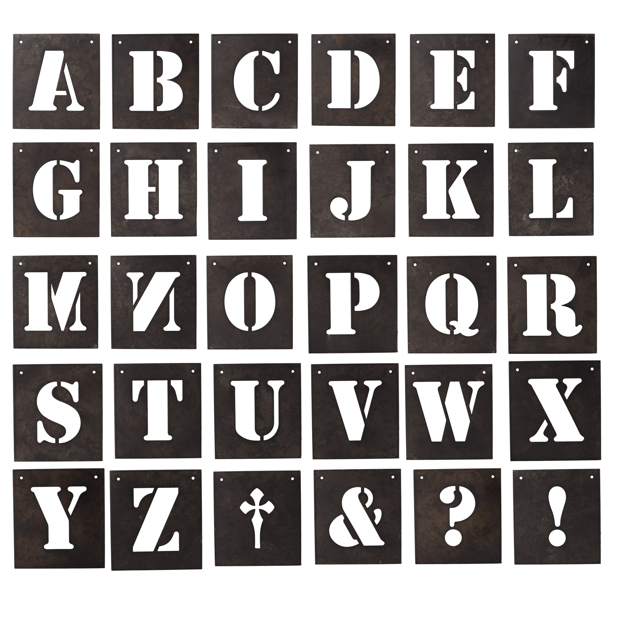  Small Letter Stencils 2 Inch, 43 Pcs Letter and