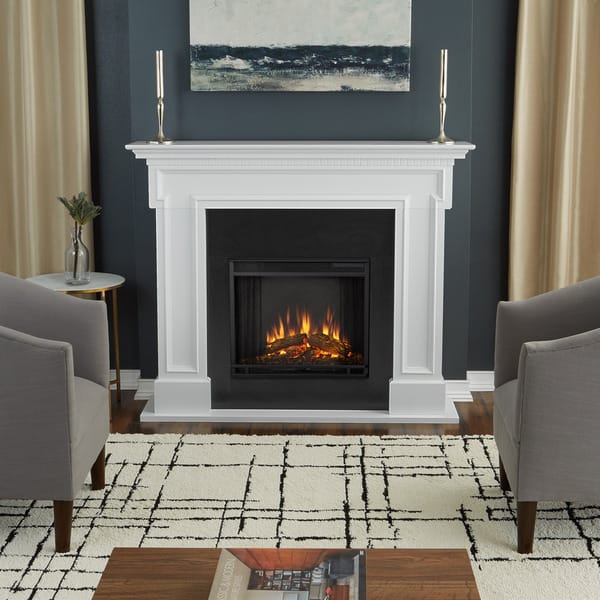 Shop Thayer White Finish Electric Fireplace By Real Flame 54 38l