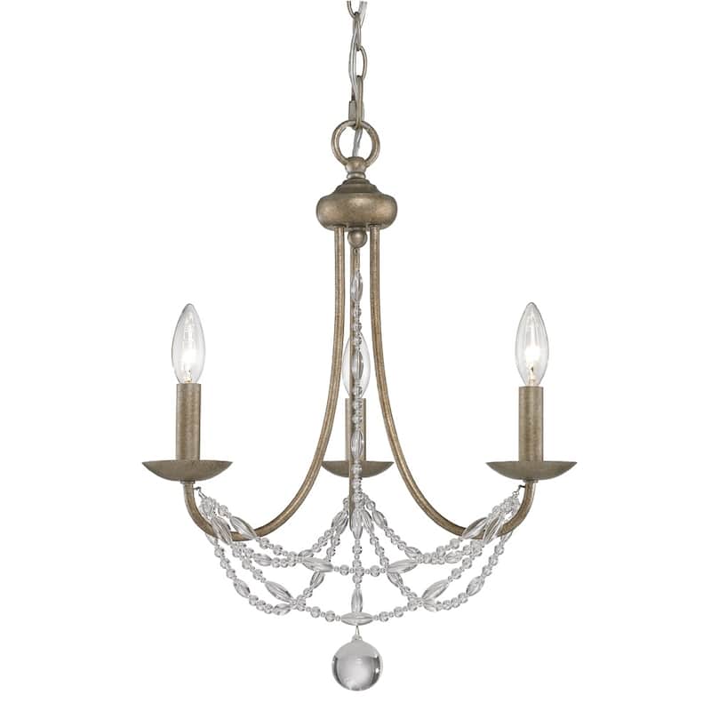 Gracewood Hollow Makhalisa 3-light Mini Crystal Chandelier