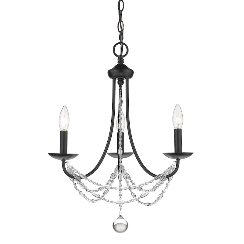 Gracewood Hollow Makhalisa 3-light Mini Crystal Chandelier