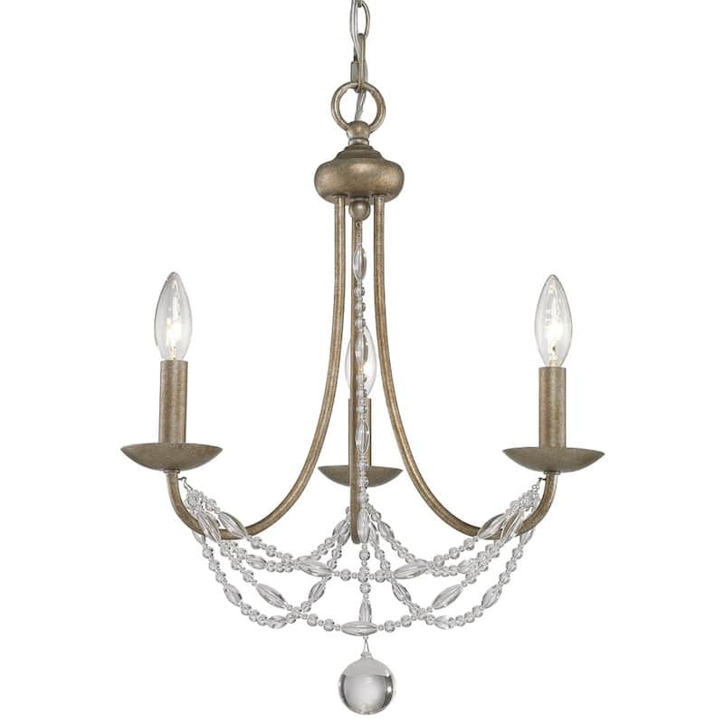 Gracewood Hollow Makhalisa 3-light Mini Crystal Chandelier