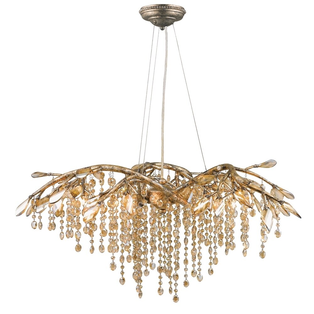Golden Lighting Steel 6-light Autumn Twilight Chandelier (Mystic Gold) - Chandeliers For Bedrooms by Overstock.com