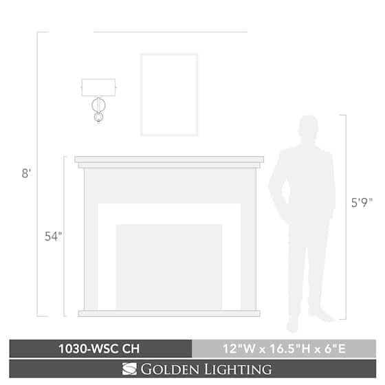 Golden Lighting's Cerchi 1-Light CH Wall Sconce