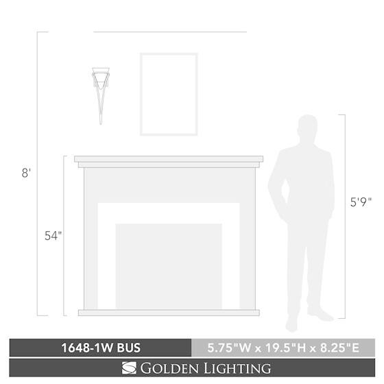 Golden Lighting's Olympia # Burnt Sienna 1-light Wall Sconce