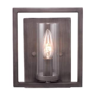 Golden Lighting Gunmetal Bronze Steel Marco Wall Sconce