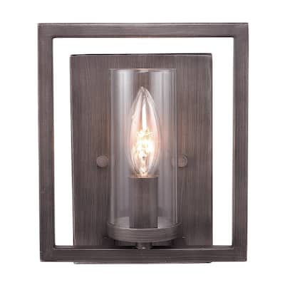 Golden Lighting Gunmetal Bronze Steel Marco Wall Sconce