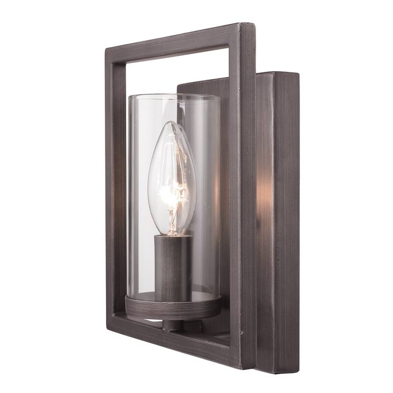 Golden Lighting Gunmetal Bronze Steel Marco Wall Sconce