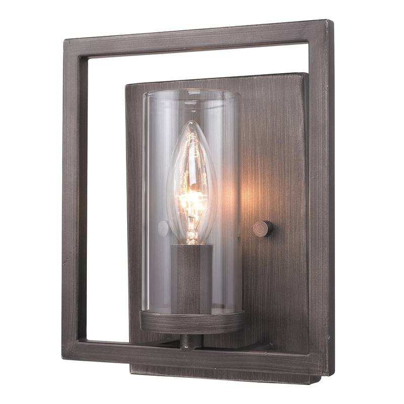 Golden Lighting Gunmetal Bronze Steel Marco Wall Sconce