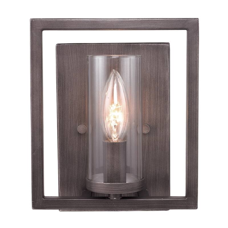 Golden Lighting Gunmetal Bronze Steel Marco Wall Sconce