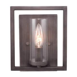 Golden Lighting Gunmetal Bronze Steel Marco Wall Sconce