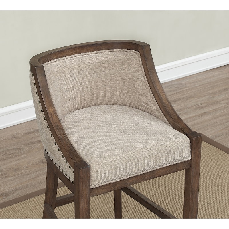 Memphis 26-inch Brown Birch and Fabric Counter Stool