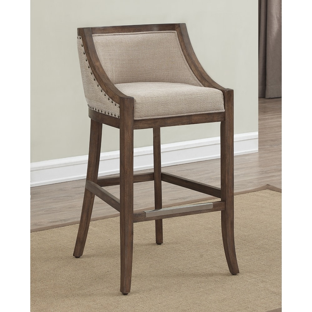 Memphis 26-inch Brown Birch and Fabric Counter Stool