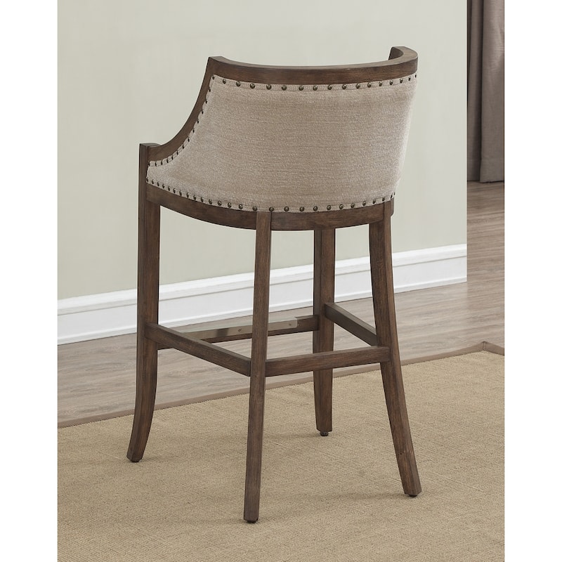 Memphis 26-inch Brown Birch and Fabric Counter Stool