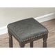 preview thumbnail 3 of 3, Copper Grove Sherwood 30-inch Grey Leather and Wood Backless Bar Stool