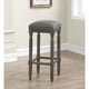 preview thumbnail 2 of 3, Copper Grove Sherwood 30-inch Grey Leather and Wood Backless Bar Stool