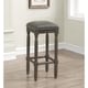preview thumbnail 1 of 3, Copper Grove Sherwood 30-inch Grey Leather and Wood Backless Bar Stool