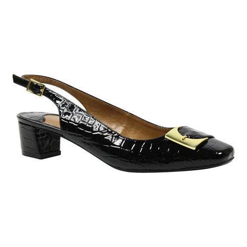 black block heel sling back