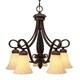 preview thumbnail 1 of 0, Golden Lighting Bronze Finish Steel 5-light Torbellino Nook Chandelier