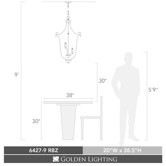 Golden Lighting Multi-family Rubbed Bronze Finish Steel 2-tier 9-light Caged Foyer Fixture - Gunmetal Bronze - Gunmetal Bronze