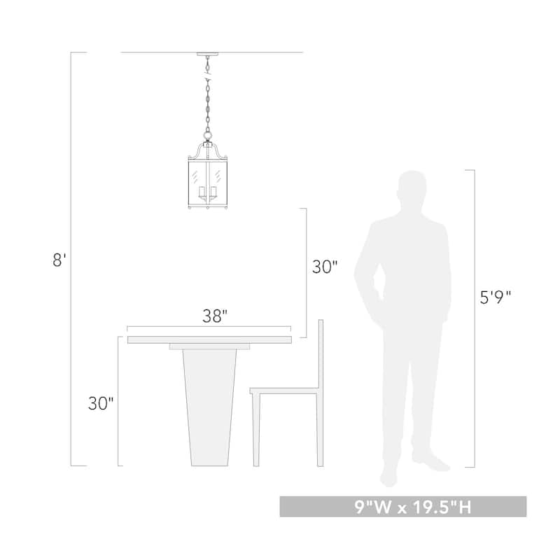 Golden Lighting's Payton Chrome Steel and Glass 3-light Pendant