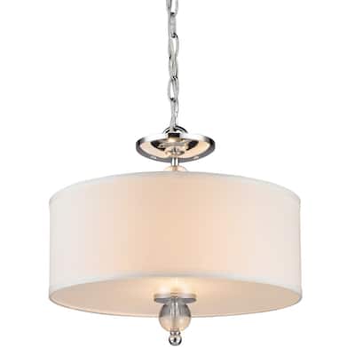 Laurel Designs Chrome 2-light Semi-flushmount Lamp