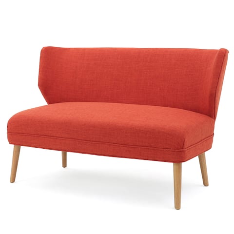 Desdemona Mid-Century Fabric Loveseat by Christopher Knight Home
