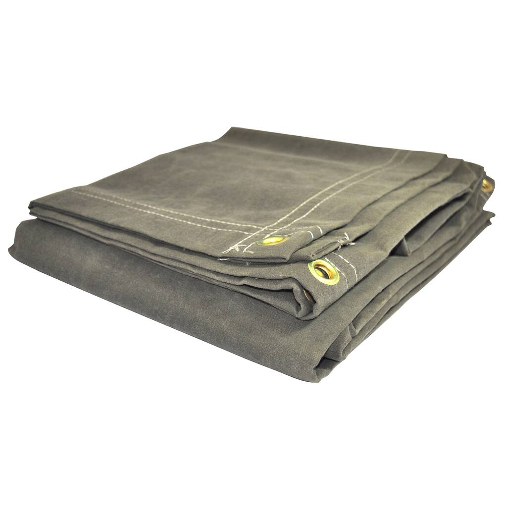 Foremost Dry Top Tarp Canvas 60068 6' X 8' Olive Canvas Tarp