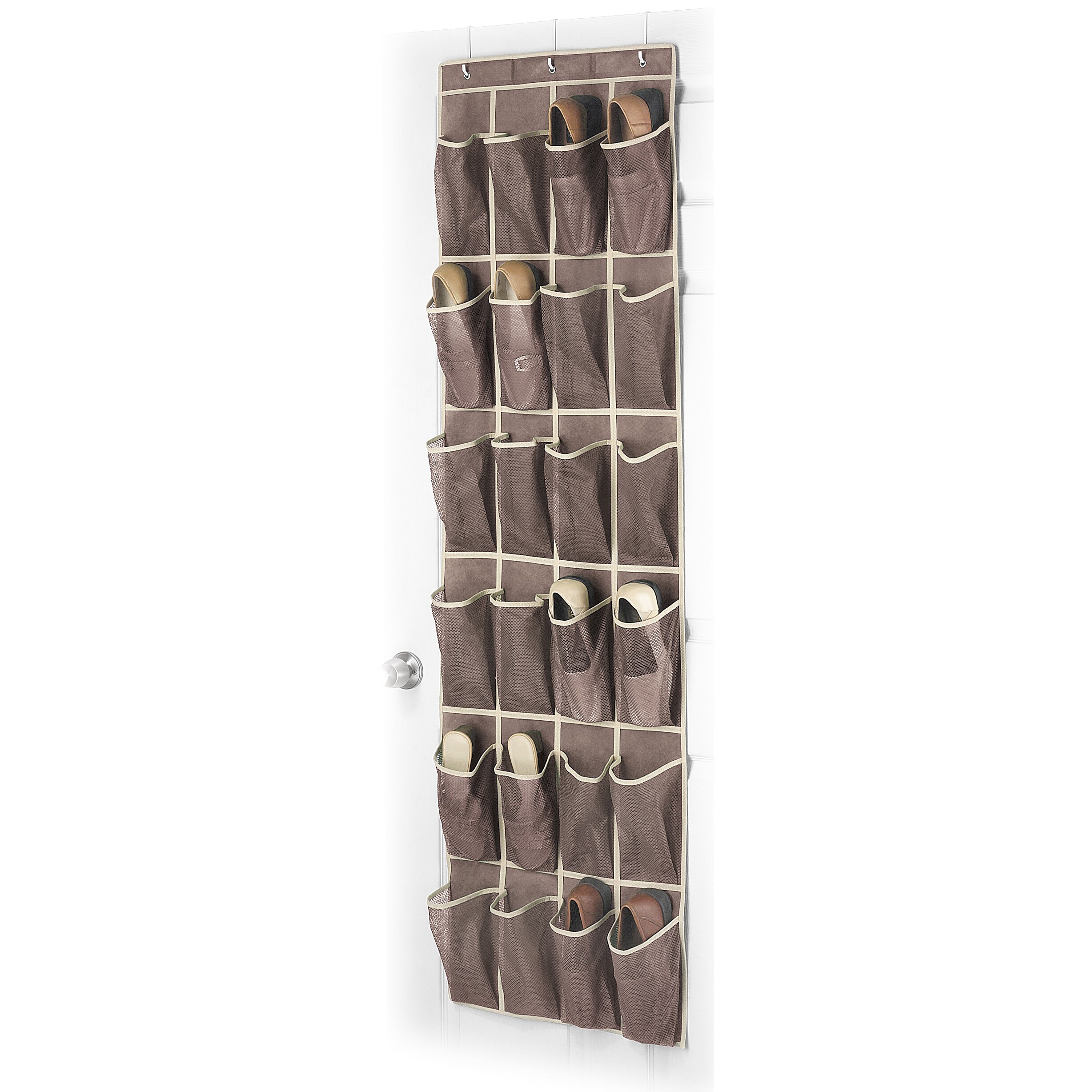 Shop Whitmor 6351 1253 Java Over The Door Shoe Organizer Overstock 12800692