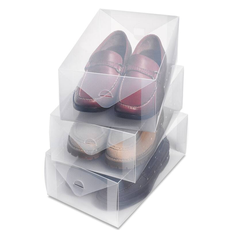 Whitmor 6362-2692-3 3-ct Clear Plastic Mens Boot Boxes
