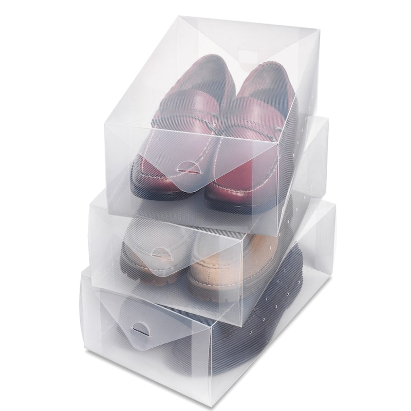 Whitmor 6362-2692-3 3-ct Clear Plastic Mens Boot Boxes