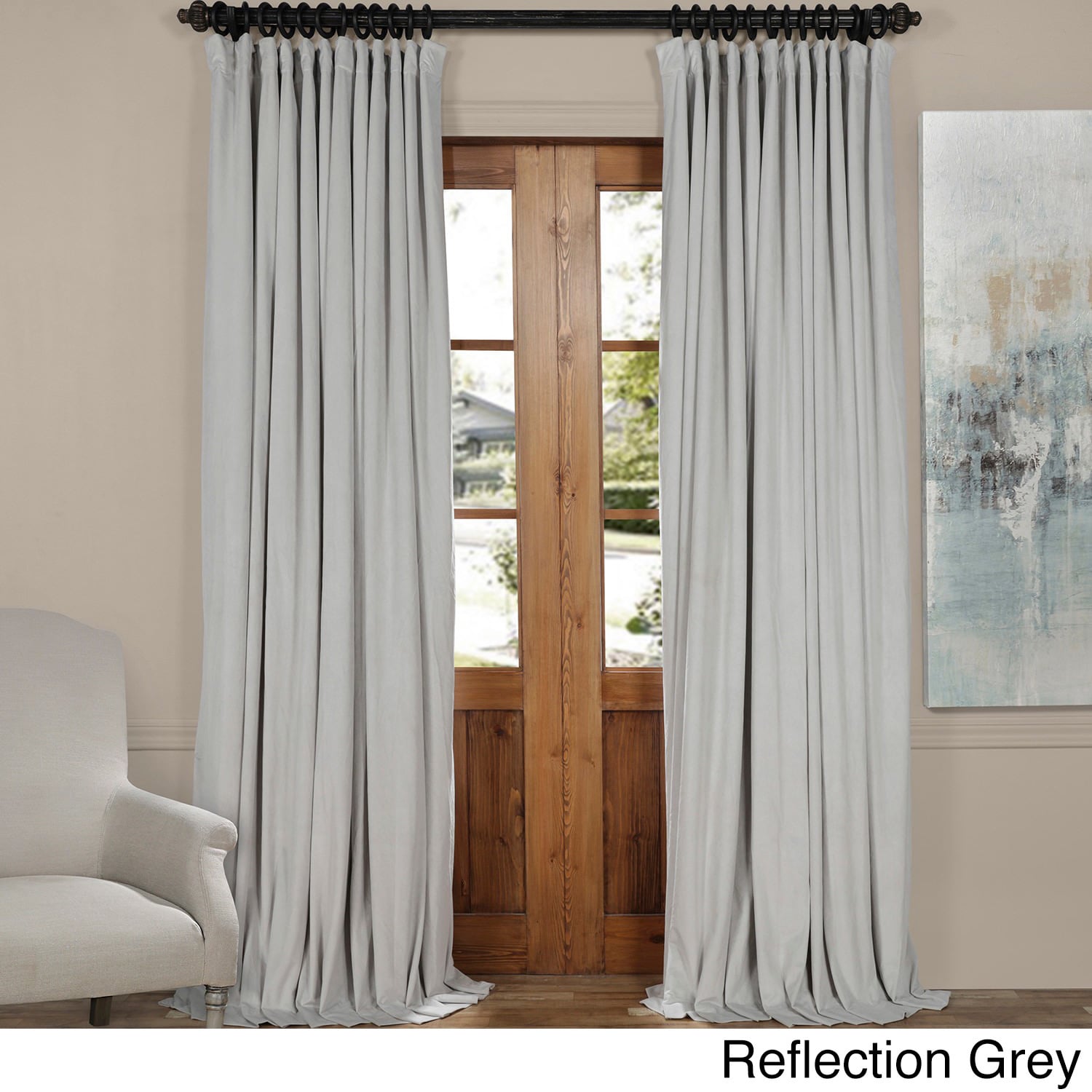 Exclusive Fabrics Signature Wide Width Blackout Velvet Curtain Panel | eBay
