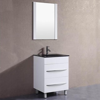 24-inch Belvedere Modern White Freestanding Bathroom Vanity