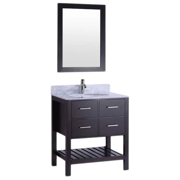 Shop Belvedere Espresso Colored Wood 30 Inch Bathroom Vanity With