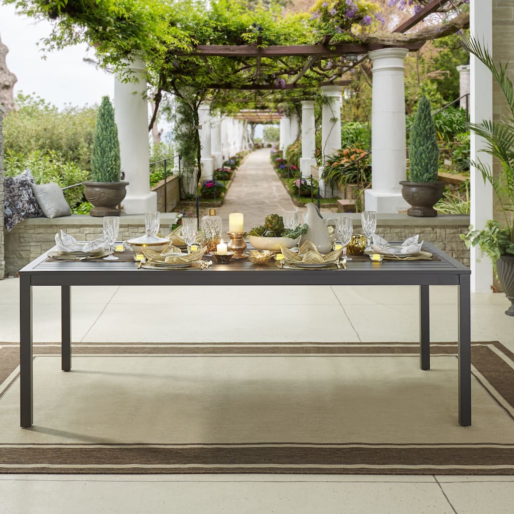 Matira Metal Outdoor 84-inch Rectangular Dining Table iNSPIRE Q Oasis